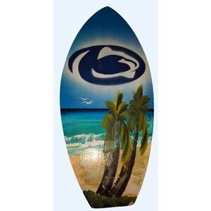 Handpainted Cancun Mexico Tiki Artboard 17x7 Inches Coastal Beach Decor